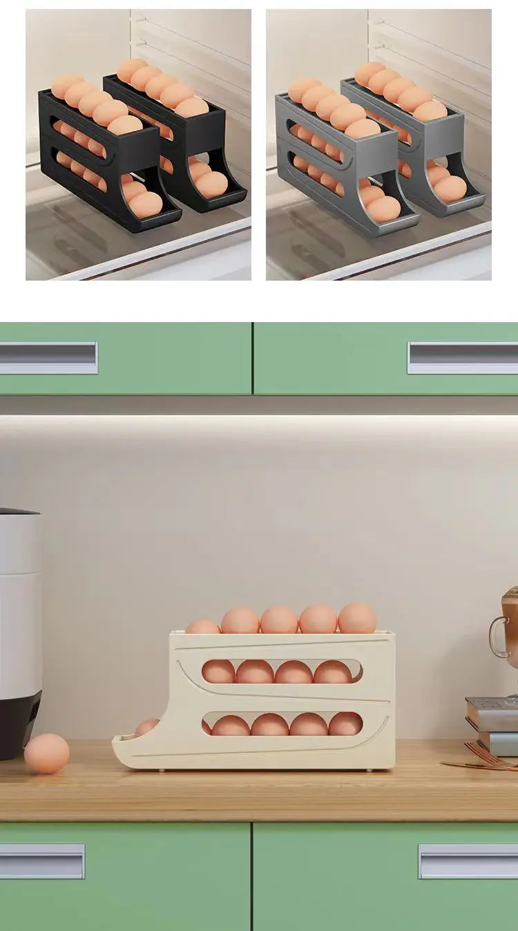 Automatic Scrolling Egg Rack Holder